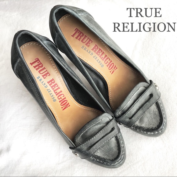 SALE🩷TRUE RELIGION LEATHER HIGH HEELS PUMPS - Picture 3 of 11